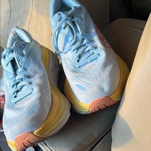 Women's Blue and Yellow Athletic Shoes
